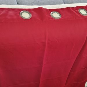 Pair of 42x63 Grommet Burgundy Curtains.